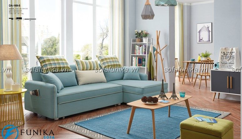 Sofa giường vải đơn giản và êm ái cho phòng khách