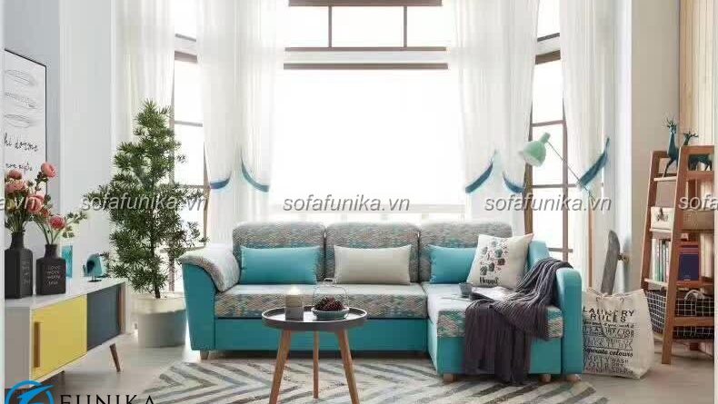 Ghế sofa góc giúp không gian phòng khách trở nên thoáng đãng, rộng rãi hơn