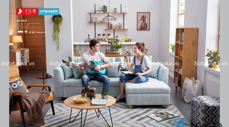 Sofa giường đẹp với gam màu dịu nhẹ mang tới cảm giác lãng mạn, nhẹ nhàng cho các gia đình