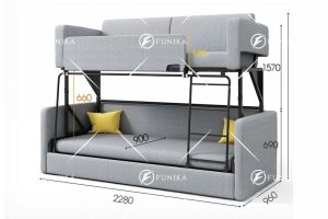 Kích thước giường sofa 2 tầng 9026