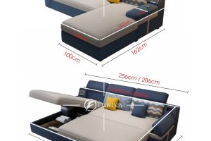 Kích thước sofa giường góc S098